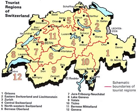 tourist map of switzerland